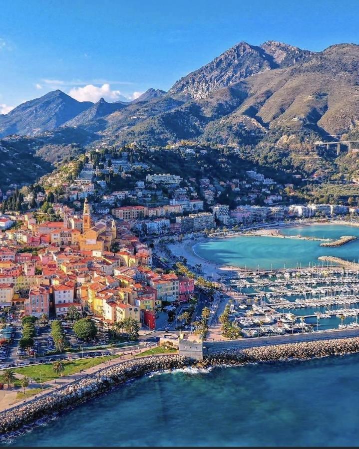 Sablettes Beach-Plage-Vue Mer-Centre Ville Menton Dış mekan fotoğraf